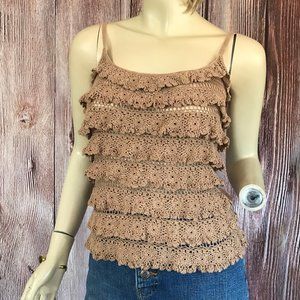 Vtge United Colors of Benetton Crochet Top Small
